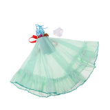 Max 1/6 Trendy V-neck Beach Gauzy Dress Green for Blythe Doll Dress Up Accessory