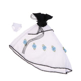 Max 1/6 Trendy Irregular Gauzy Dress Black White for Blythe Doll Dress Up Accs