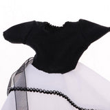 Max 1/6 Trendy Irregular Gauzy Dress Black White for Blythe Doll Dress Up Accs