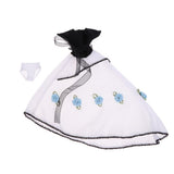 Max 1/6 Trendy Irregular Gauzy Dress Black White for Blythe Doll Dress Up Accs