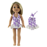 Max 14.5inch Dolls Clothes Printed Strap Swimsuit Swimwear for Wellie Wishers