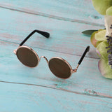 Max 1/6 BJD Doll Eyegalsses Eyewear Golden Frame for Blythe  Dolls Brown