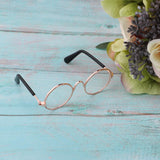 Max 1/6 BJD Doll Eyegalsses Eyewear Golden Frame for Blythe  Dolls Clear