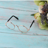 Max 1/6 BJD Doll Eyegalsses Eyewear Golden Frame for Blythe  Dolls Clear