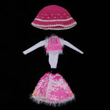 Max Lovely Doll Clothes Set for Blythe Girl Doll Dress up Accessory Rose Red
