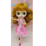 Max Lovely Doll Clothes Set for Blythe Girl Doll Dress up Accessory Rose Red