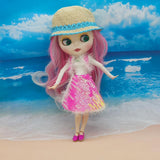 Max Lovely Doll Clothes Set for Blythe Girl Doll Dress up Accessory Rose Red