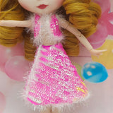 Max Lovely Doll Clothes Set for Blythe Girl Doll Dress up Accessory Rose Red