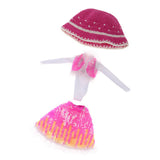 Max Lovely Doll Clothes Set for Blythe Girl Doll Dress up Accessory Rose Red