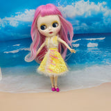 Max Lovely Doll Clothes Set for Blythe Girl Doll Dress up Accessory Yellow