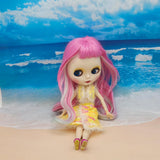 Max Lovely Doll Clothes Set for Blythe Girl Doll Dress up Accessory Yellow