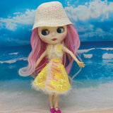 Max Lovely Doll Clothes Set for Blythe Girl Doll Dress up Accessory Yellow