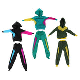 Max Stylish Sports Costume Set Hooded Pullover & Trousers For Blythe Doll Black