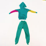 Max Stylish Sports Costume Set Hooded Pullover & Trousers For Blythe Doll Blue