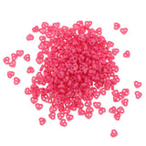 Max 300pcs Heart Shapes Mini Buttons BJD Doll Clothes Accessories 4mm Rose Red