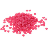 Max 300pcs Heart Shapes Mini Buttons BJD Doll Clothes Accessories 4mm Rose Red