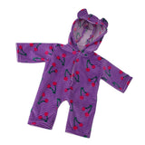 Max Cute Rompers Pajamas Nighgown for 18inch Dolls Clothes Purple