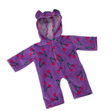 Max Cute Rompers Pajamas Nighgown for 18inch Dolls Clothes Purple