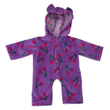 Max Cute Rompers Pajamas Nighgown for 18inch Dolls Clothes Purple