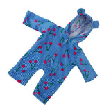 Max 18inch Baby Doll Outfit Stripe Printed Pajama Rompers for Doll