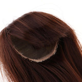 Max 1/4 BJD Full Wigs Long Straight Synthetic Hair for Dollfie DIY Custom Coffee