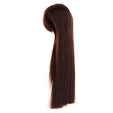 Max 1/4 BJD Full Wigs Long Straight Synthetic Hair for Dollfie DIY Custom Coffee