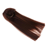 Max 1/4 BJD Full Wigs Long Straight Synthetic Hair for Dollfie DIY Custom Coffee
