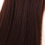 Max 1/4 BJD Full Wigs Long Straight Synthetic Hair for Dollfie DIY Custom Coffee