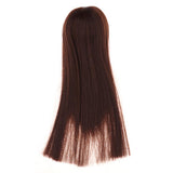 Max 1/4 BJD Full Wigs Long Straight Synthetic Hair for Dollfie DIY Custom Coffee