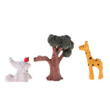 Max 1:12 Dollhouse Miniature Animals Room Ornaments Tree + Deer + Elephant