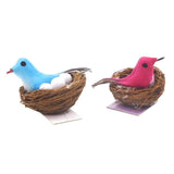 Max Miniature Bird Nest 1/12 Bird House Decoration for Fairy Garden Rose Red