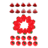 Max 10pcs Simulation Fake Fruit Toys for 1/12 Dollhouse Kitchen Decor Watermelon