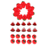 Max 10pcs Simulation Fake Fruit Toys for 1/12 Dollhouse Kitchen Decor Watermelon