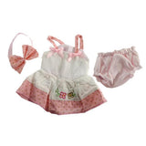 Max 3pcs Cute Braces Dress Briefs Suit Pink for 10-11inch Reborn Doll Accessory