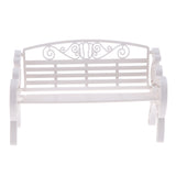 Max 1:6 Scale Dollhouse Miniature Furniture Plastic Garden Patio Park Bench White