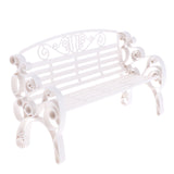 Max 1:6 Scale Dollhouse Miniature Furniture Plastic Garden Patio Park Bench White