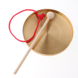 6Inch Hand Gong Cymbals Brass Copper Chapel Opera Percussion Musical Instruments with Round Play Hammer (15cm) - Aladdin Shoppers