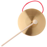6Inch Hand Gong Cymbals Brass Copper Chapel Opera Percussion Musical Instruments with Round Play Hammer (15cm) - Aladdin Shoppers