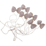 6Pcs Handmade Burlap Lace Bows for Rustic Wedding Decoration 2.5 x 2.3 inch - Aladdin Shoppers