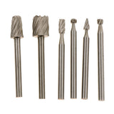 6pcs/Set Stainless Steel Assorted Diamond Coated Burrs Grinding Carving Tool 3.17mm Working Wholesale Kit - Aladdin Shoppers