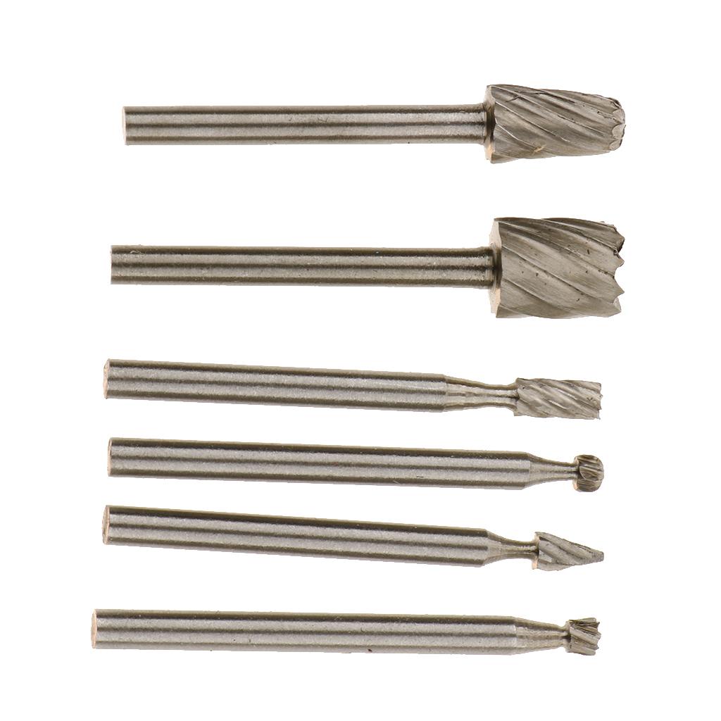 6pcs/Set Stainless Steel Assorted Diamond Coated Burrs Grinding Carving Tool 3.17mm Working Wholesale Kit - Aladdin Shoppers