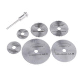 7 Pieces 1/8 Inch Shank High Speed Steel HSS Mini Circular Saw Blades with Mandrels for Metal Cutting Wood Working Rotary Tool - Aladdin Shoppers