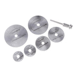 7 Pieces 1/8 Inch Shank High Speed Steel HSS Mini Circular Saw Blades with Mandrels for Metal Cutting Wood Working Rotary Tool - Aladdin Shoppers