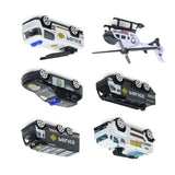 7 Pieces of Blue Container Truck with Alloy Special Police Car, Kids Indoor Vehicle Toy Set, Birthday Gift - Aladdin Shoppers