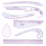 7 Style Multifunction French Curve Ruler Fashion Ruler Set Cutting Ruler Button Curve Arm Sleeve Grade Ruler Sewing Tool - Aladdin Shoppers