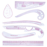 7 Style Multifunction French Curve Ruler Fashion Ruler Set Cutting Ruler Button Curve Arm Sleeve Grade Ruler Sewing Tool - Aladdin Shoppers