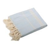 Cotton Fouta Turkish Towel Beach Spa Bath Towel Pestemal 180x100cm Blue