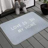 Max Korean Floor Mat Rug Bathroom Non-Slip Carpet - Grey Background 50x80cm