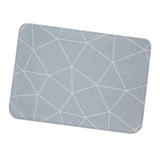 Max Korean Floor Mat Rug Bathroom Non-Slip Carpet - Grey Background Grid 40x60cm