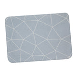 Max Korean Floor Mat Rug Bathroom Non-Slip Carpet - Grey Background Grid 40x60cm